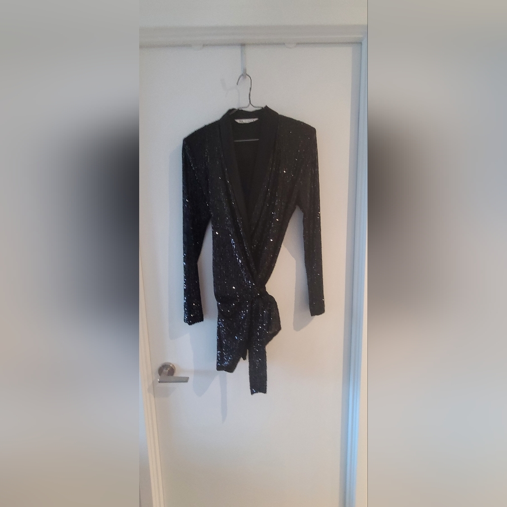 Black Sequin Dress